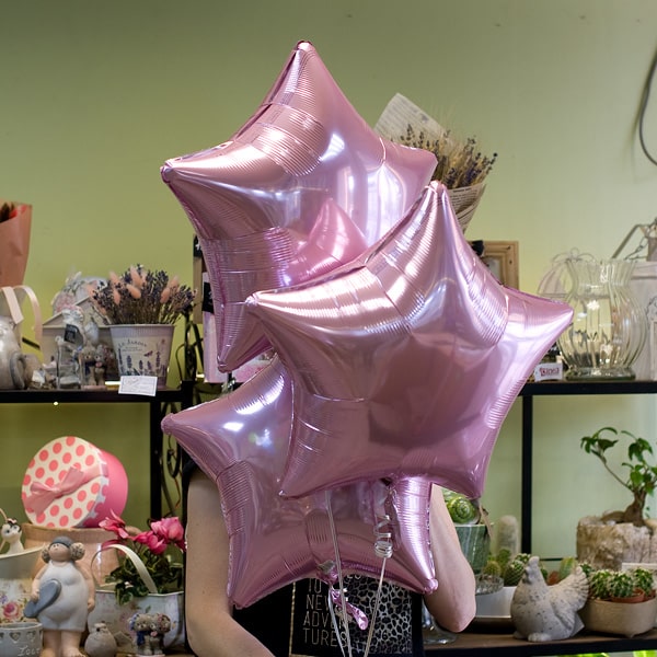 Букет Букет из воздушных шаров "Розовые звездочки"